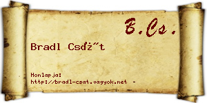 Bradl Csát névjegykártya